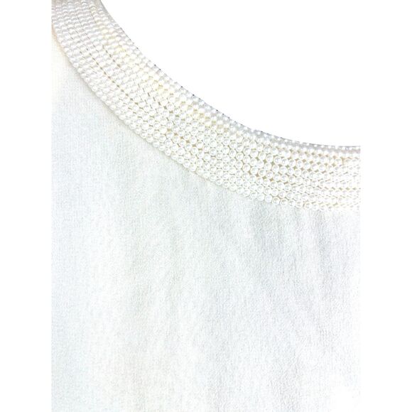 1990's Peter Nygård Silk Cream Blouse - Picture 5 of 10